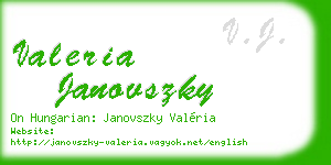valeria janovszky business card