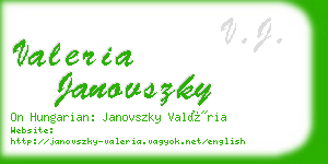 valeria janovszky business card